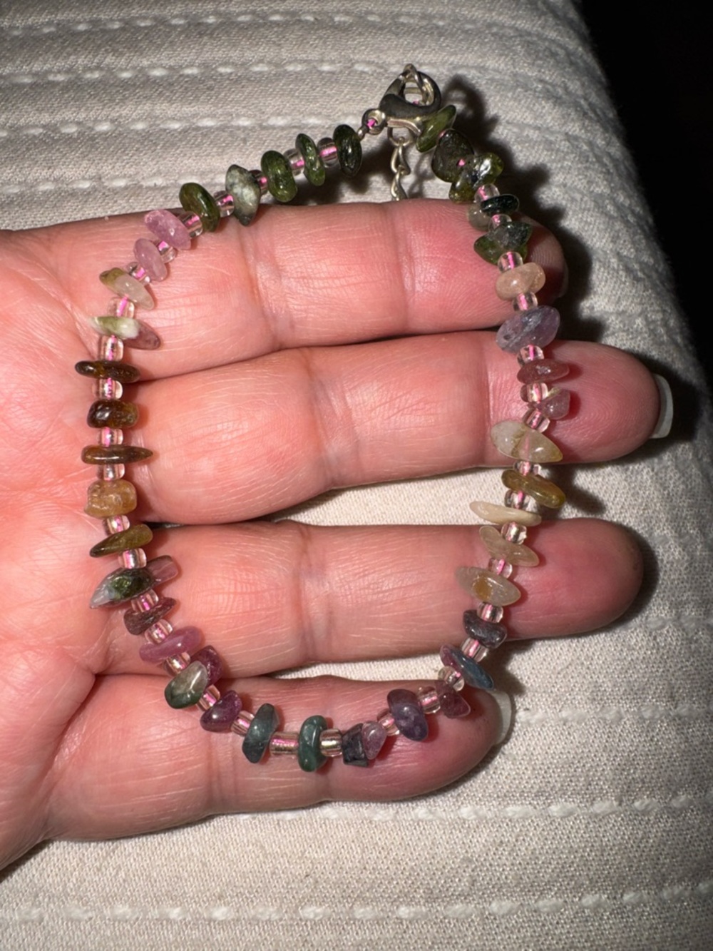 Multicolor Tourmaline Chip Bracelet  - Women Jewelry